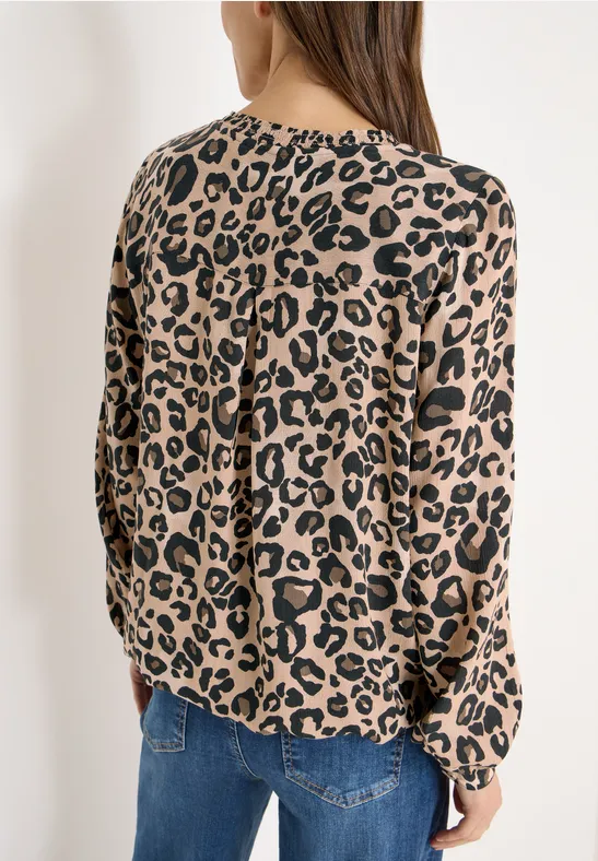 Leo Langarmbluse urban taupe