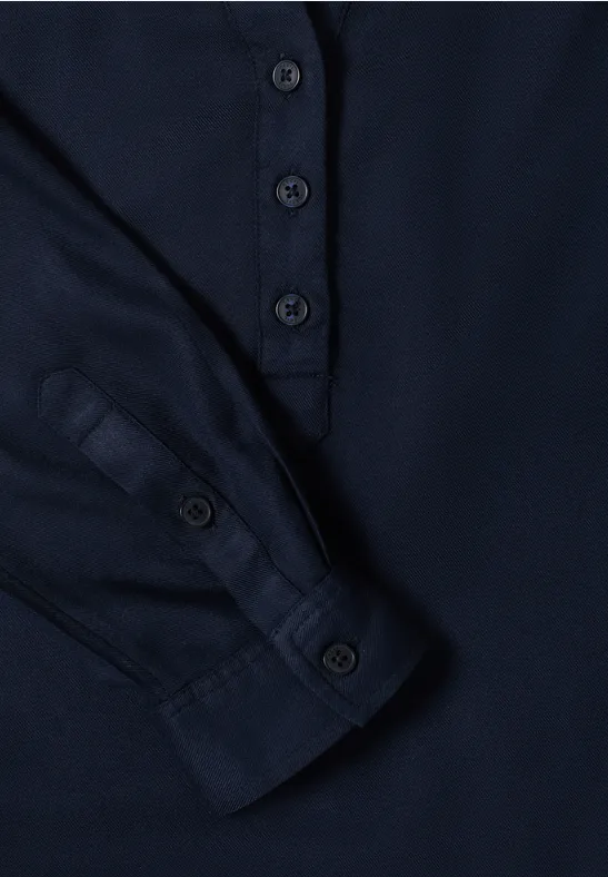 Bluse mit Tape-Details universal blue