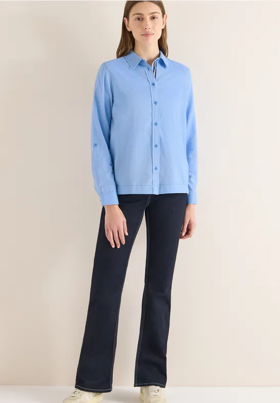 Piqué overhemd blouse null