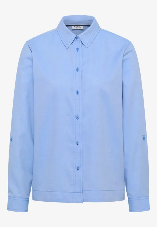 Piqué overhemd blouse null