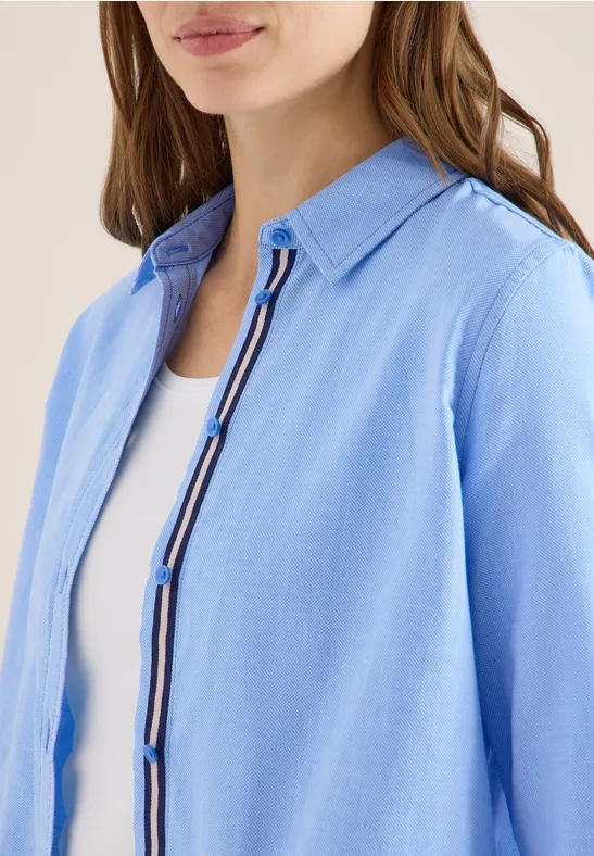 Piqué overhemd blouse null