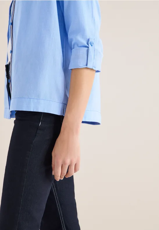 Piqué overhemd blouse null