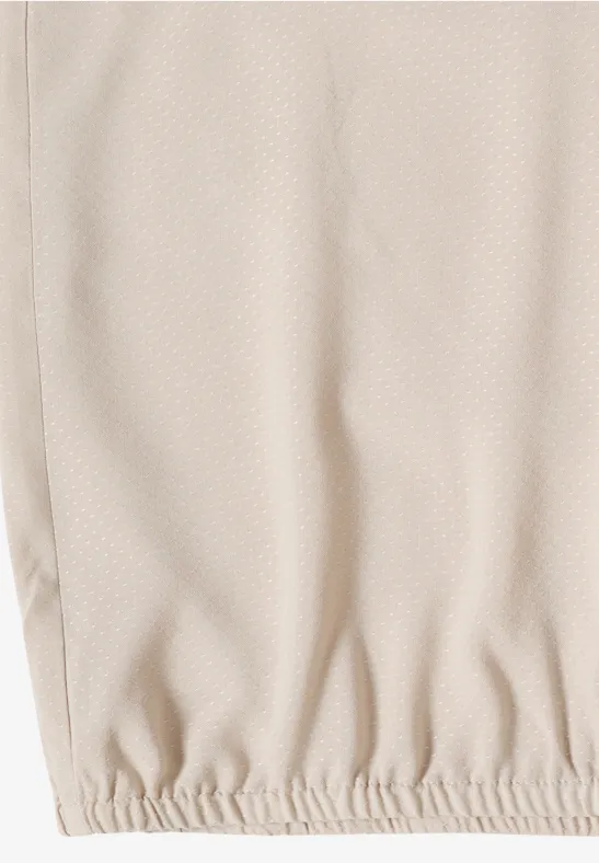 3/4-mouwen blouse met gespleten hals grain beige
