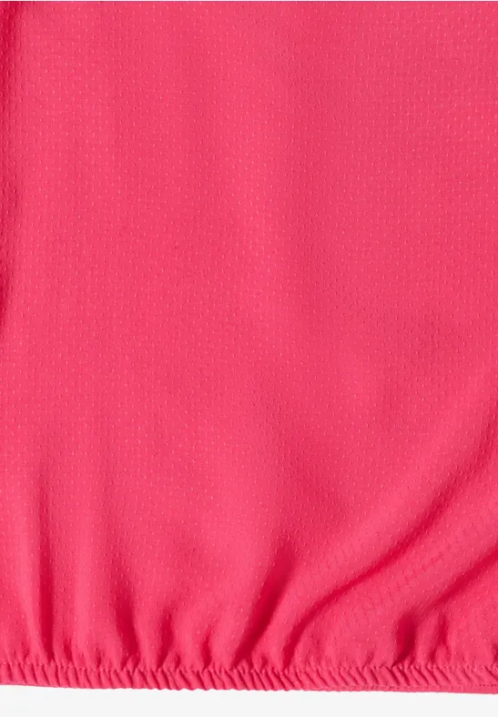 Blouse à manches courtes avec mélange de structures geranium red