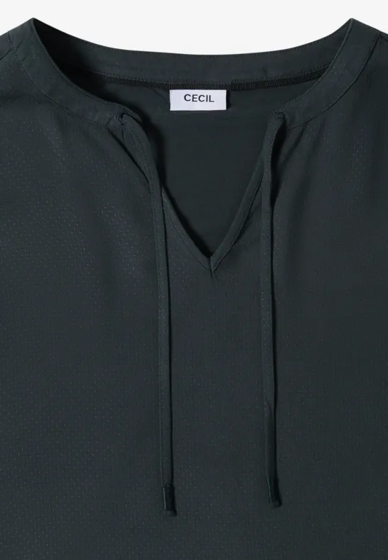 Kurzarm Bluse mit Strukturmix palm breeze green