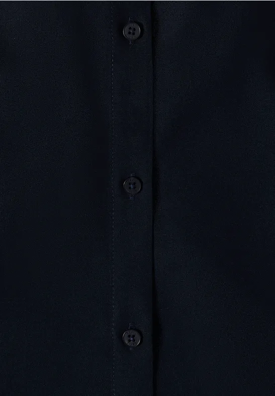 Basic Bluse mit Hemdkragen in Unifarbe universal blue