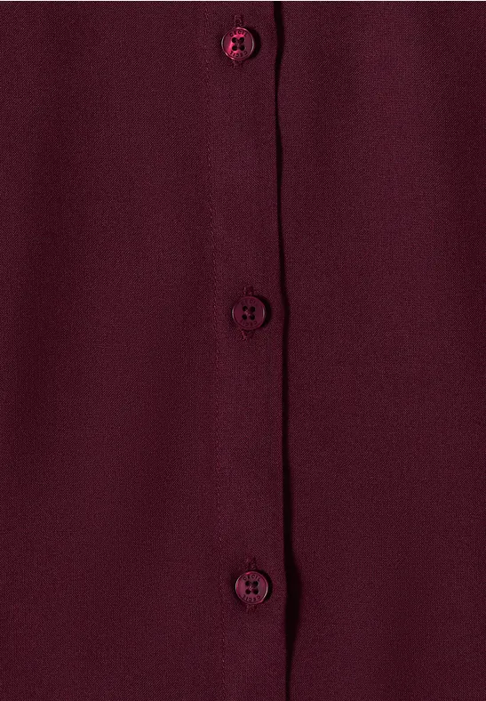 Basic Bluse mit Hemdkragen in Unifarbe sweet grape red