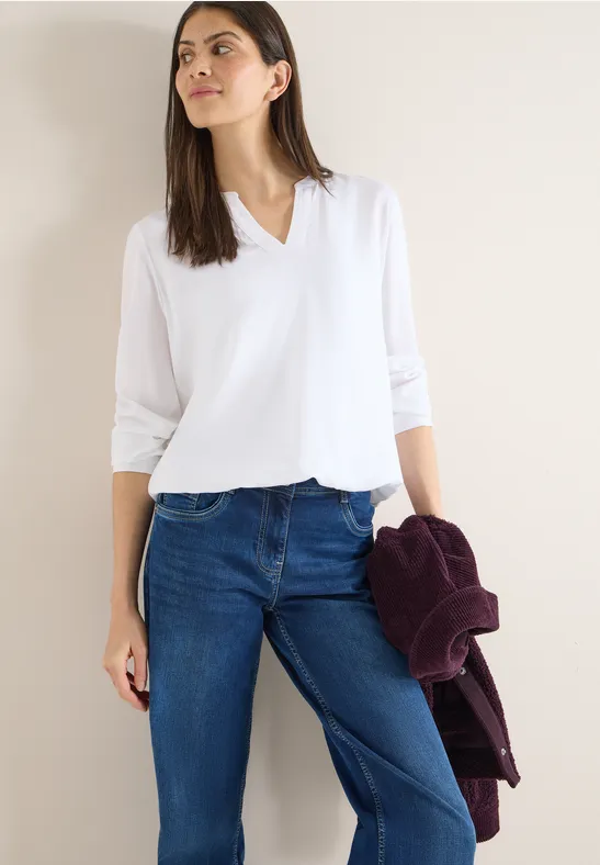 Blouse en couleur unie White