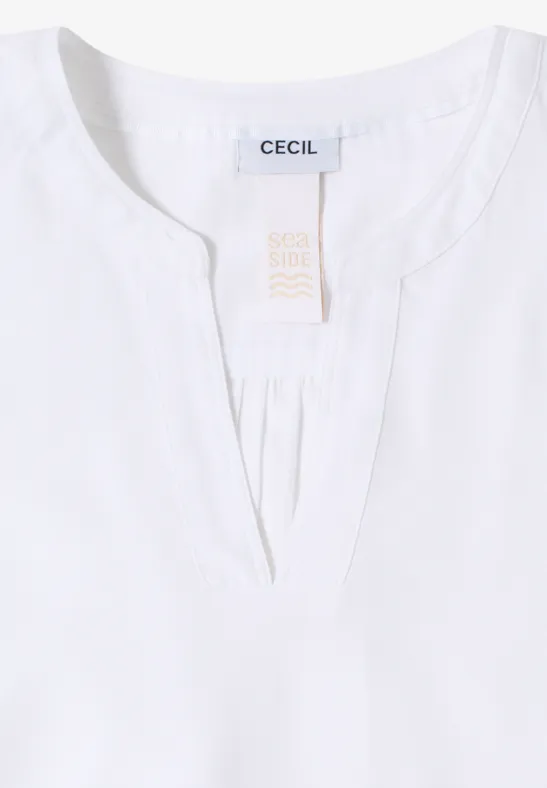 Blouse en couleur unie White