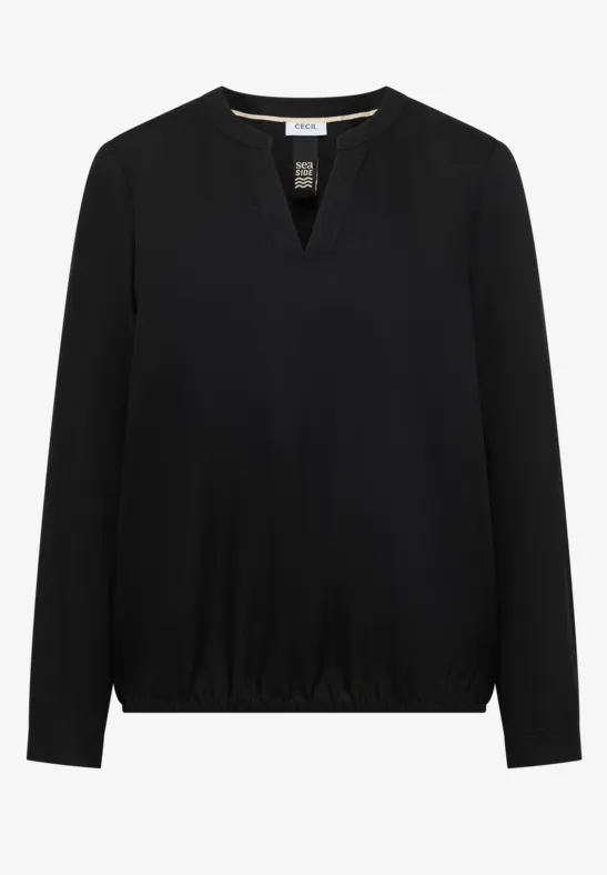 Blouse en couleur unie Black