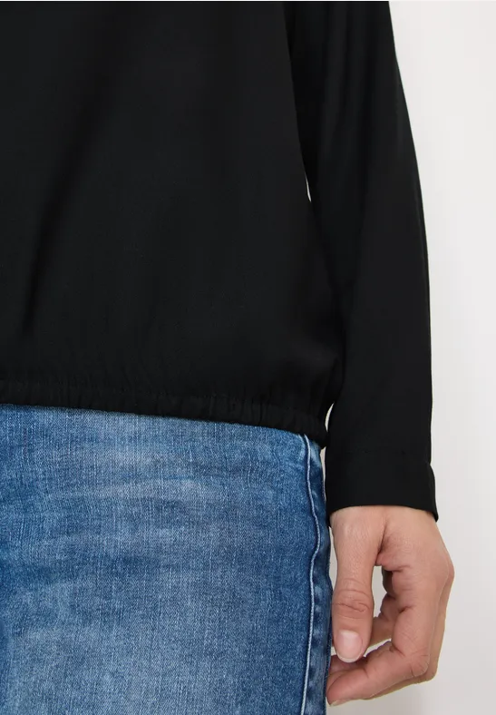 Blouse en couleur unie Black