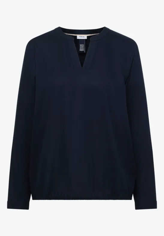 Blouse in effen kleur universal blue