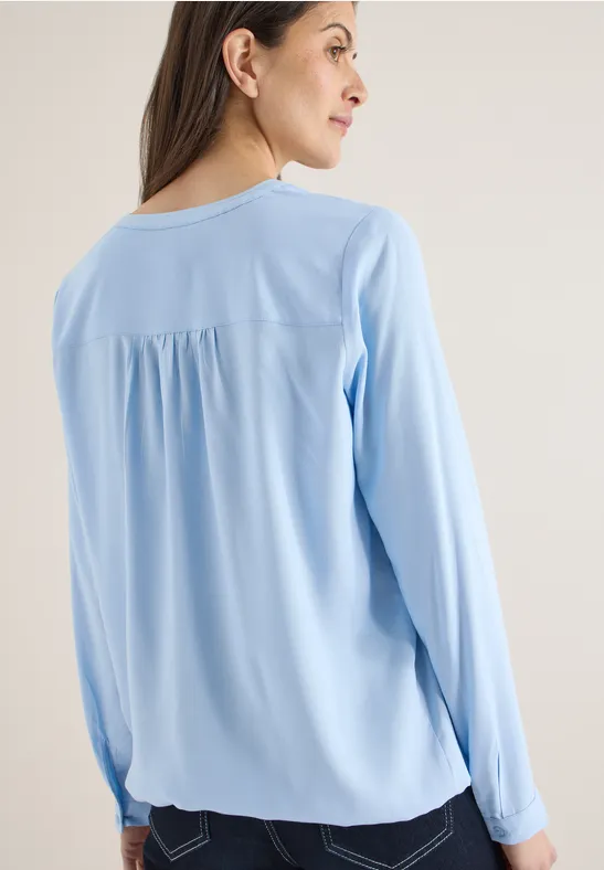 Blouse in effen kleur light sky blue