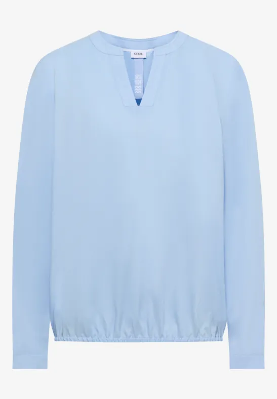 Blouse in effen kleur light sky blue