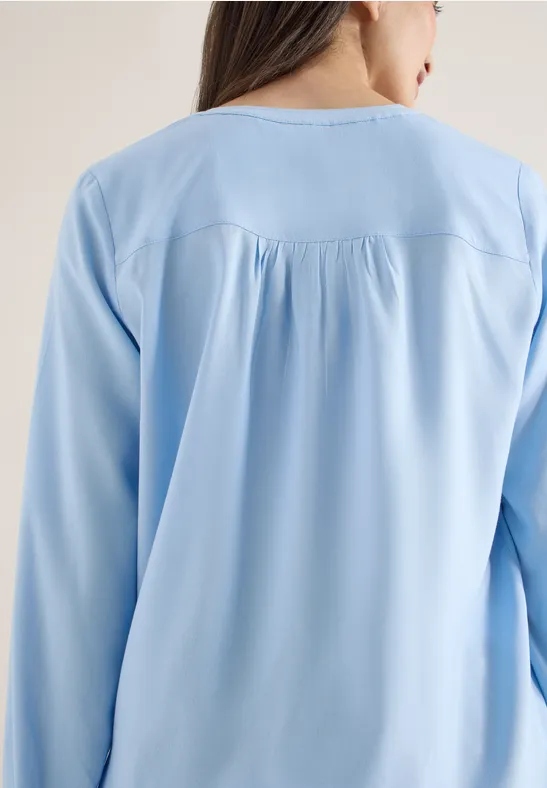 Blouse in effen kleur light sky blue