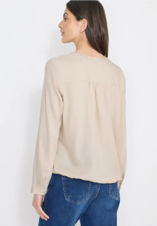 Blouse en couleur unie grain beige