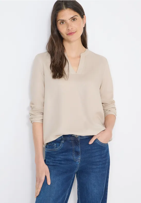 Blouse en couleur unie grain beige