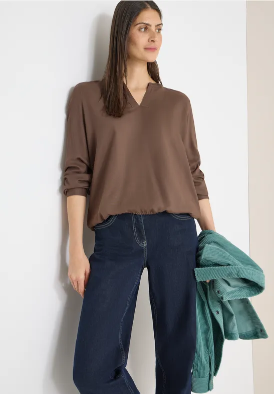 Blouse en couleur unie urban taupe