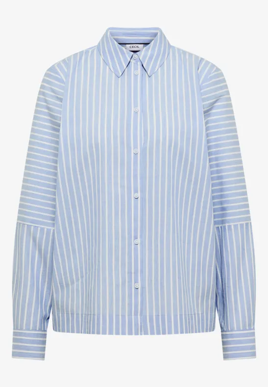 Gestreept overhemd blouse blouse blue