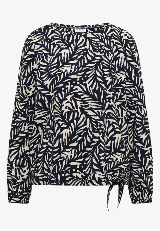 Bluzka koszulowa z węzłem universal blue