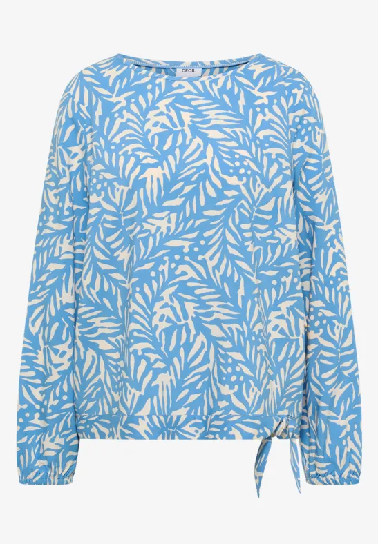 Blouse avec nœud fountain blue