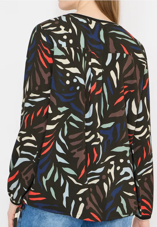 Blouse à motifs raw khaki