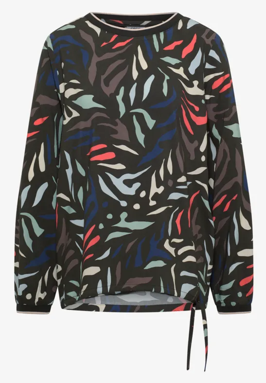 Blouse à motifs raw khaki