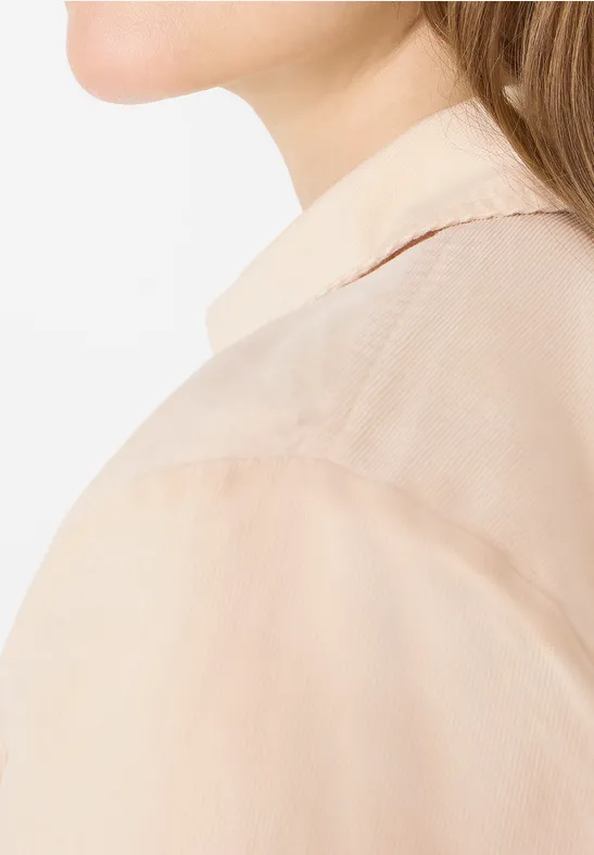 Hemdbluse in Unifarbe pearl beige