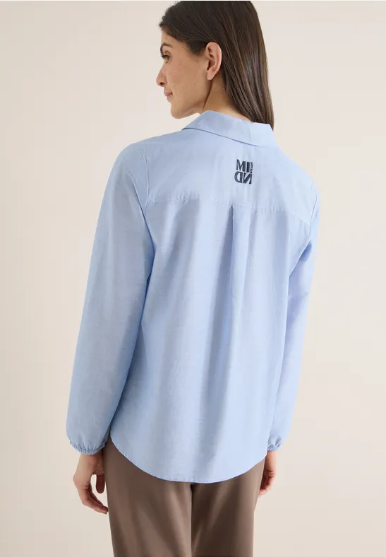 Blouse in effen kleur blouse blue