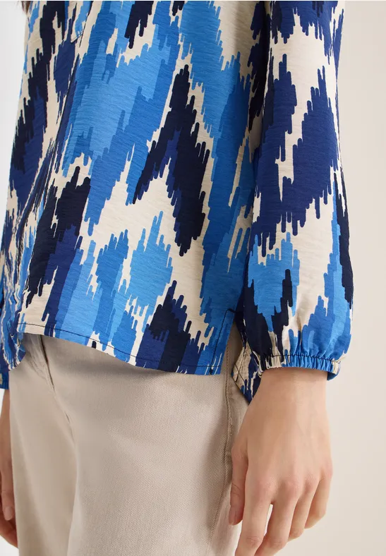 Wzorzysta bluzka koszulowa cloud blue