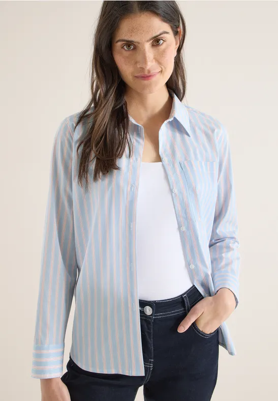 Gestreepte blouse cloud blue