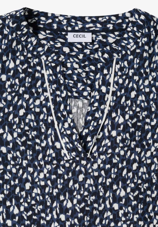 Gemusterte Bluse universal blue