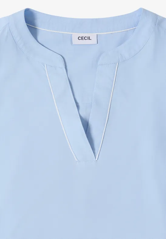 Bluse in Unifarbe light sky blue