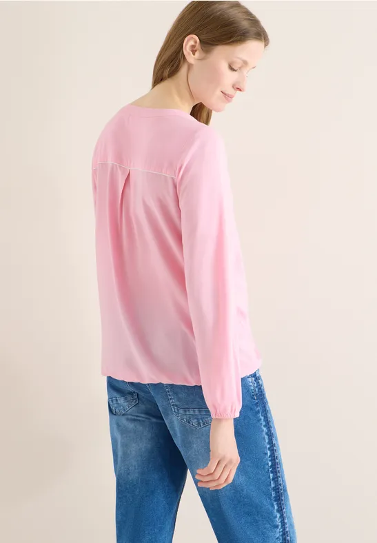 Bluse in Unifarbe light blush rose