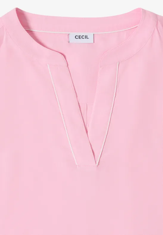 Bluse in Unifarbe light blush rose