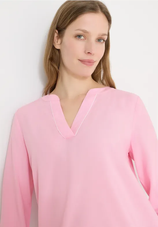 Bluse in Unifarbe light blush rose