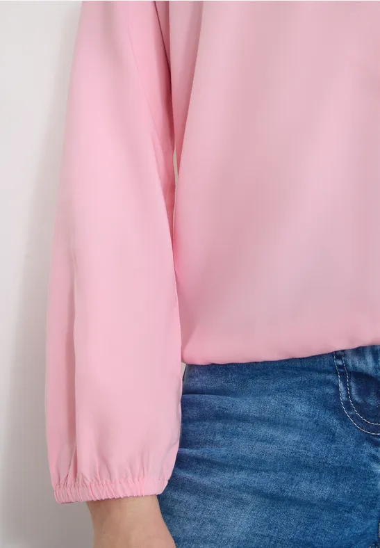 Bluse in Unifarbe light blush rose