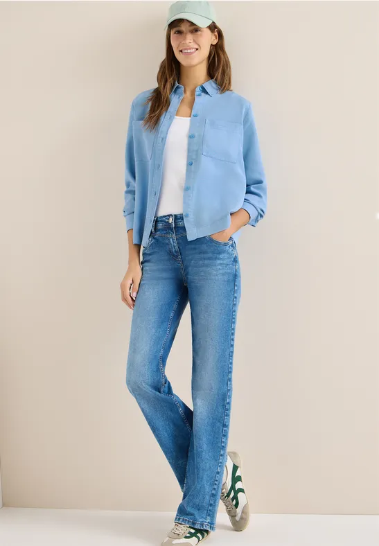 Blouse en denim coloré cloud blue