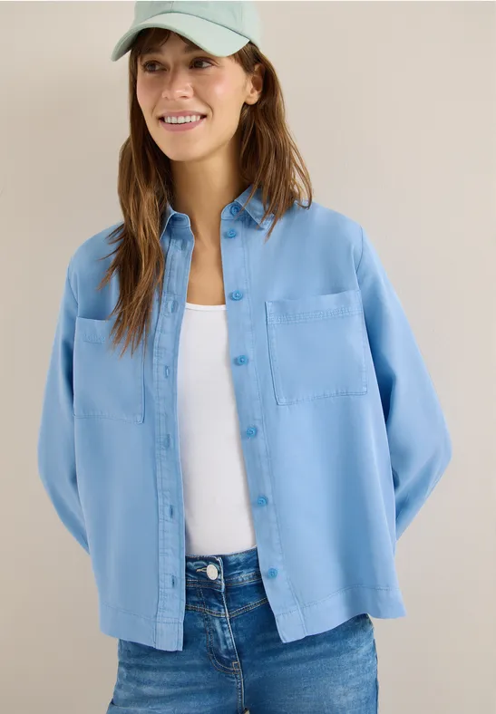 Blouse en denim coloré cloud blue