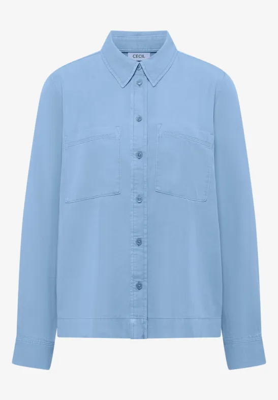 Blouse en denim coloré cloud blue