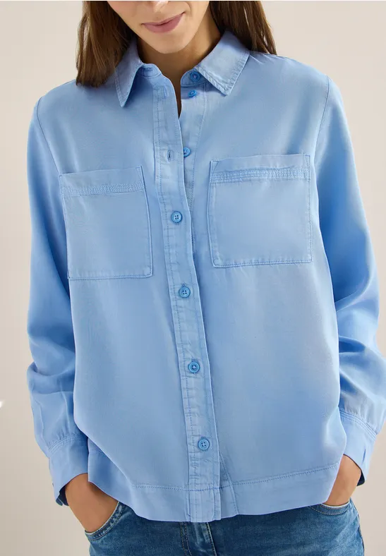 Blouse en denim coloré cloud blue