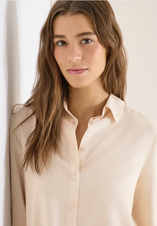 Chemisier en couleur unie pearl beige