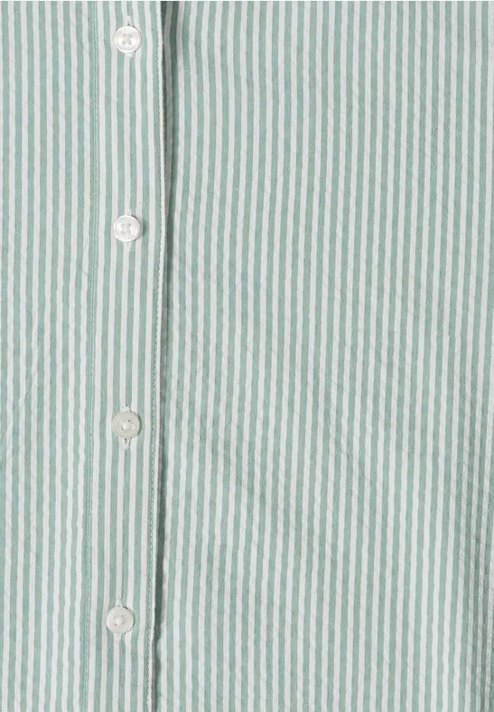 Seersucker Bluse smoke salvia