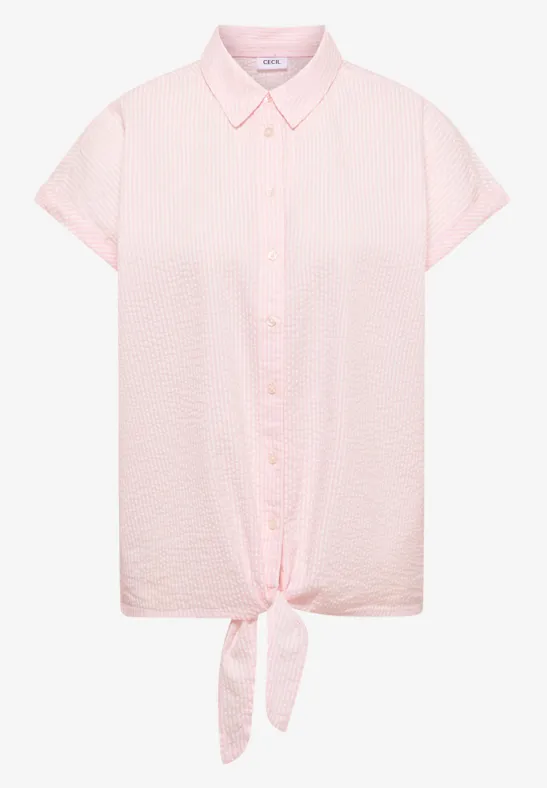Seersucker Bluse light blush rose