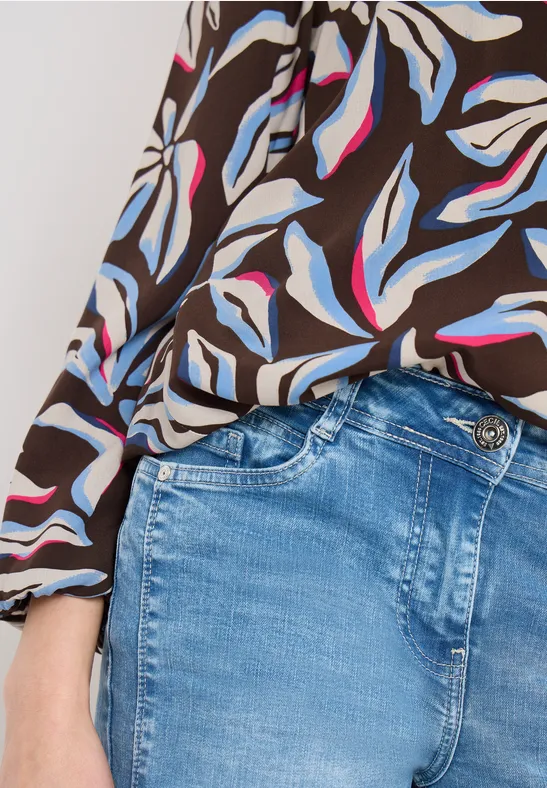 Blouse met touwtjes macchiato brown