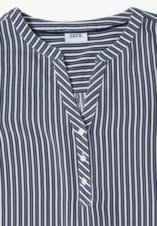 Chemisier à manches 3/4 avec motif à rayures universal blue