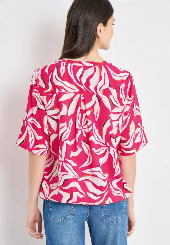 Gestreifte Bluse beetroot pink