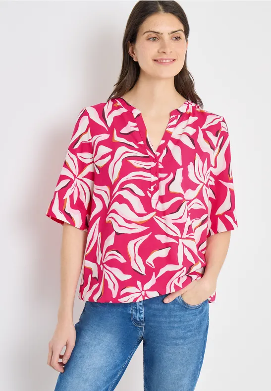 Gestreifte Bluse beetroot pink