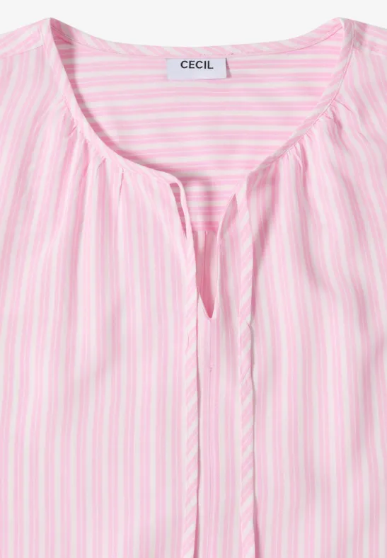 3/4-Arm Bluse mit Streifenmuster light blush rose
