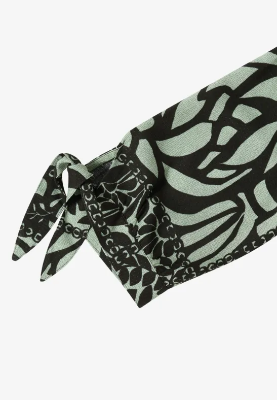 Chemisier à manches 3/4 avec imprimé patchwork raw khaki